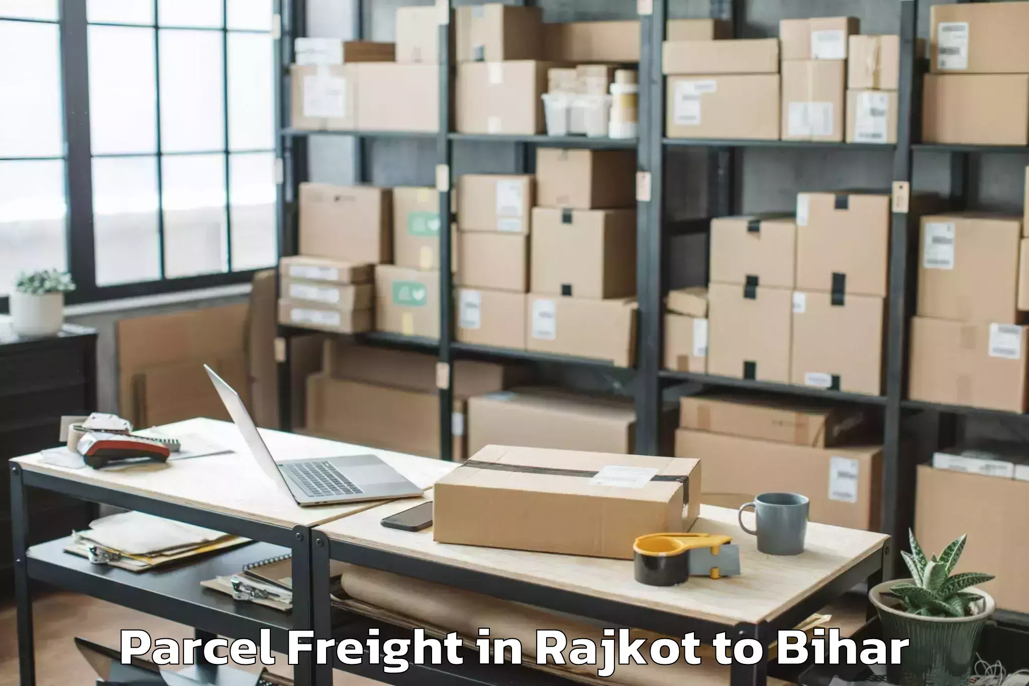 Trusted Rajkot to Laheriasarai Parcel Freight